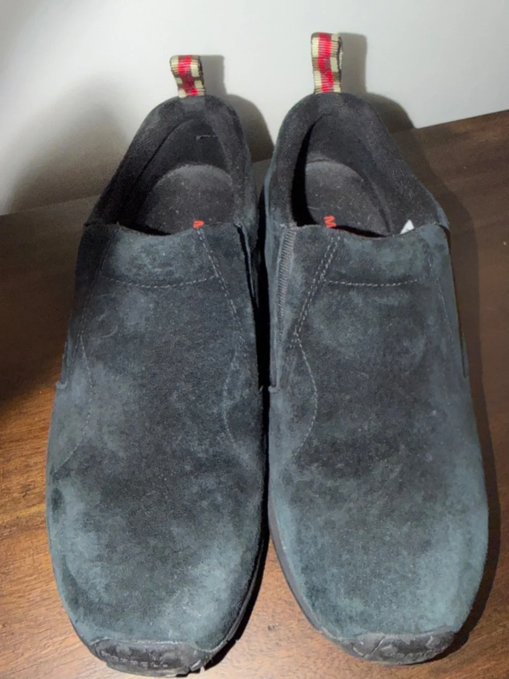 Merrell Men's Jungle Suede Leather Slip-On Shoes Black Size 11 Wide